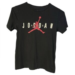 Jordan Kids Black and Red Logo Tee